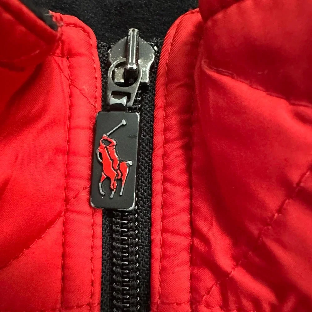 Polo Ralph Lauren Polo Sport Red Quilted Zip Up Jacket Size Large